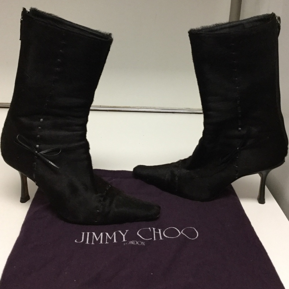 Jimmy Choo Pony-Hair Mid Calf Boot